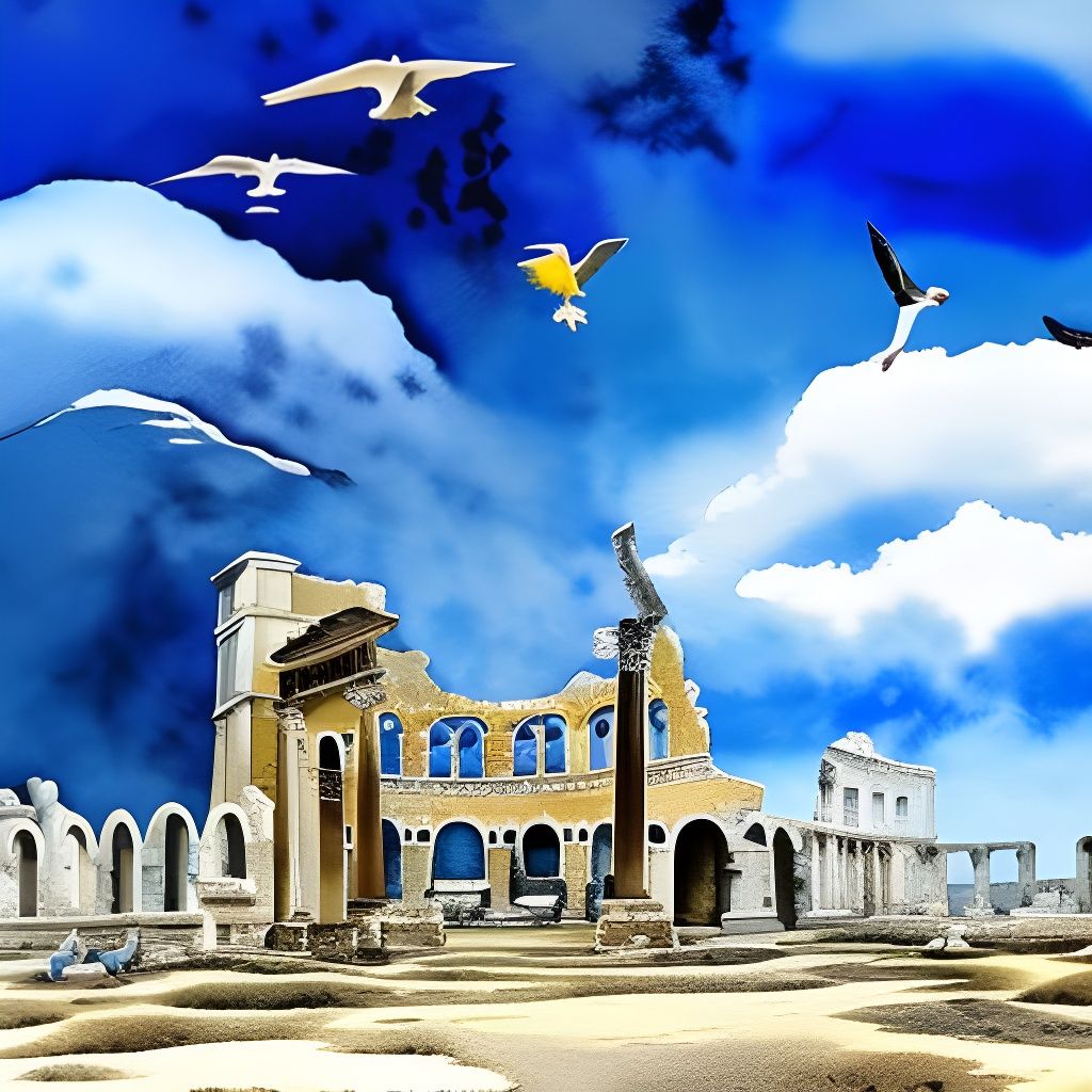 Blue Sky Day Ruins