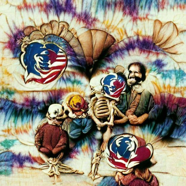 Psychedelic Skull with Intricate Patterns