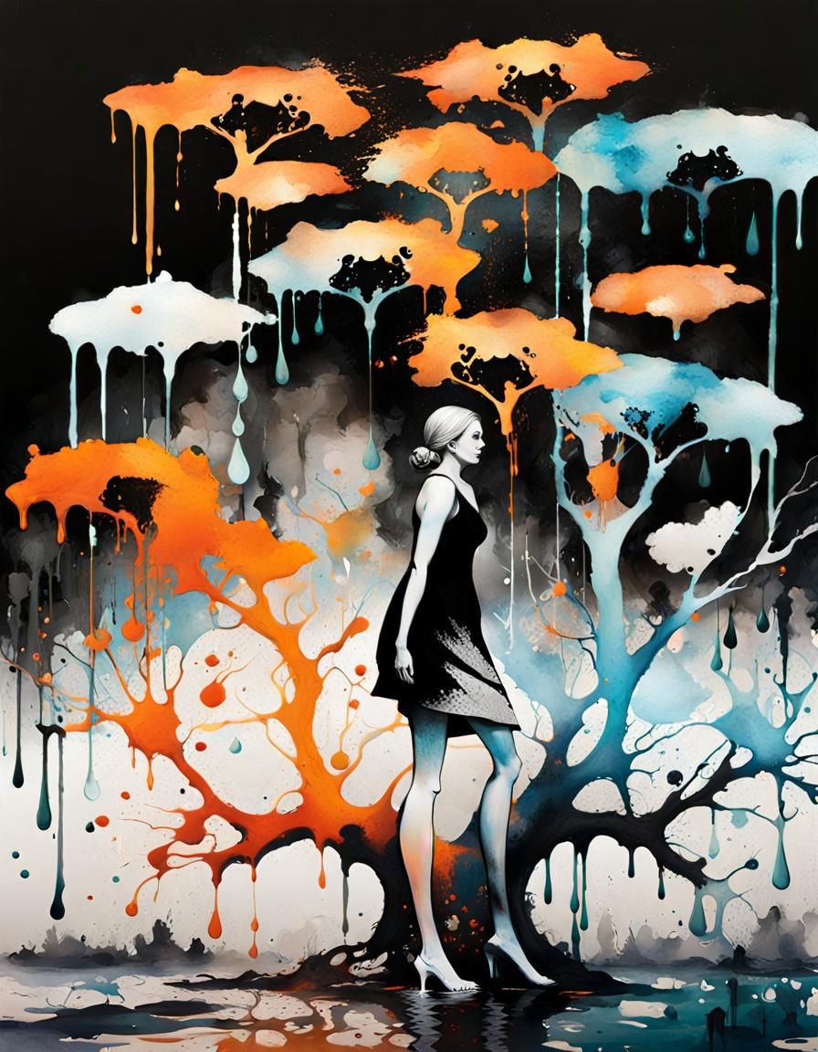 Ethereal Splash Art in Pastel Watercolor