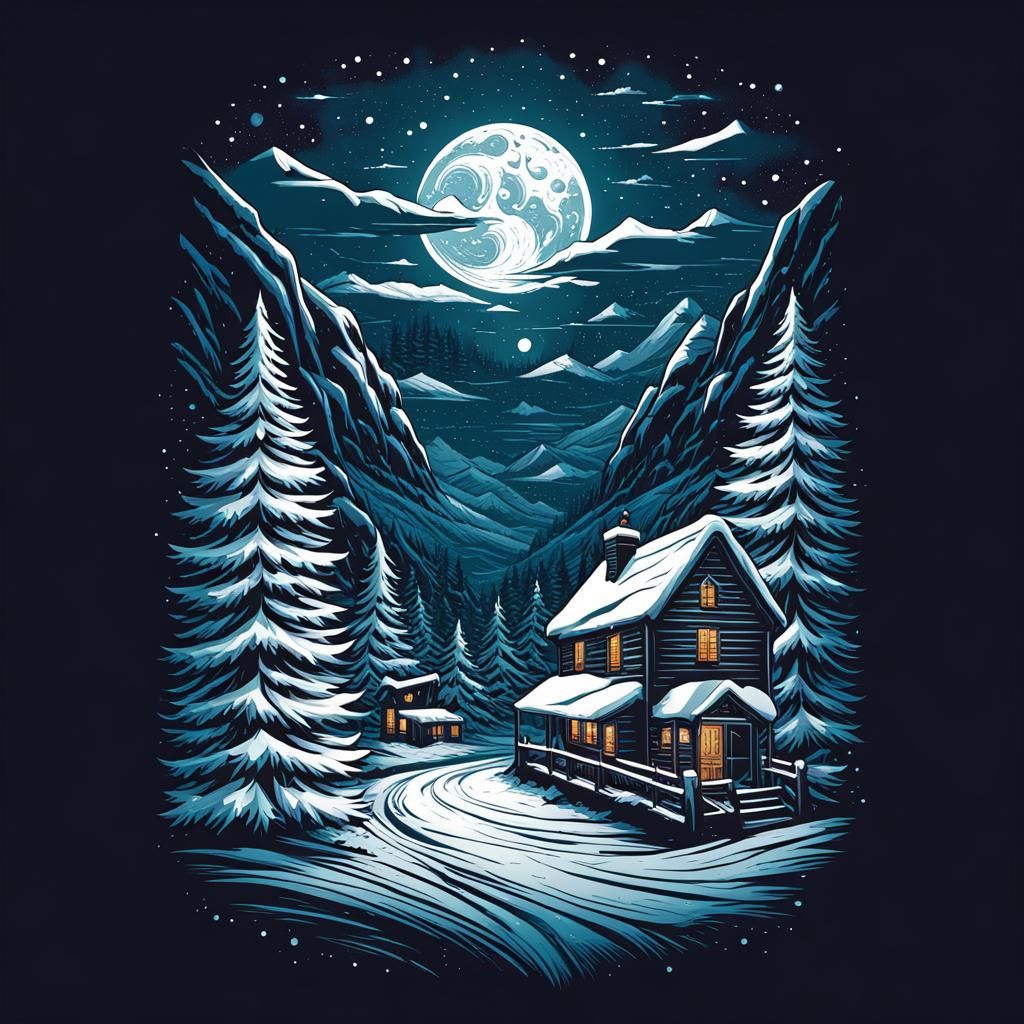 Christmas Typography T-Shirt Design in Comic Book Style