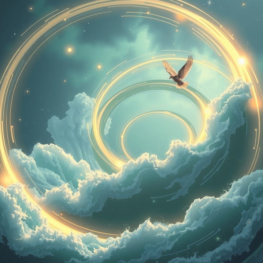 Surreal Cosmic Energy Waves in Vibrant Colors