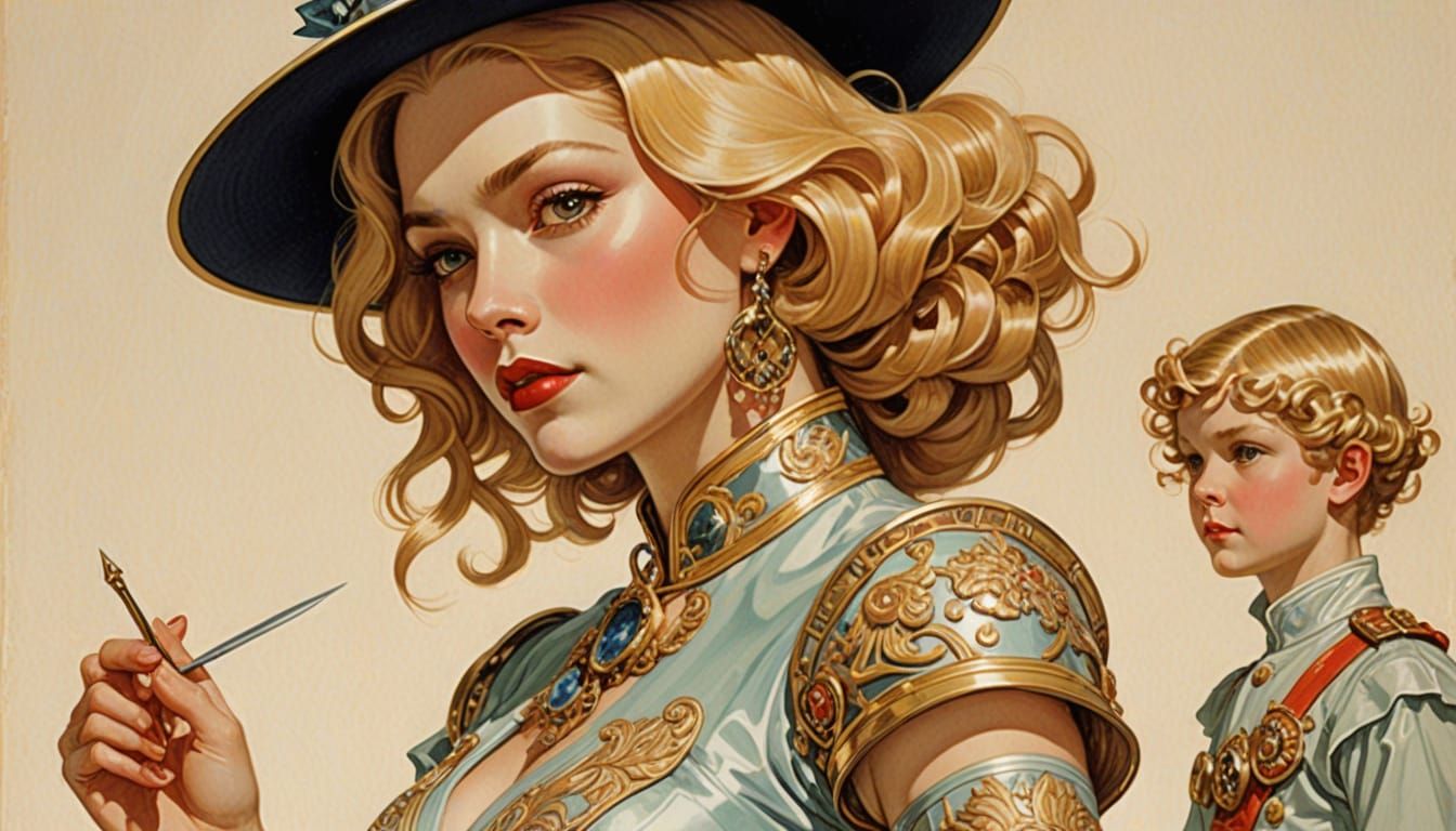 Classic Fantasy Illustration in Leyendecker Style