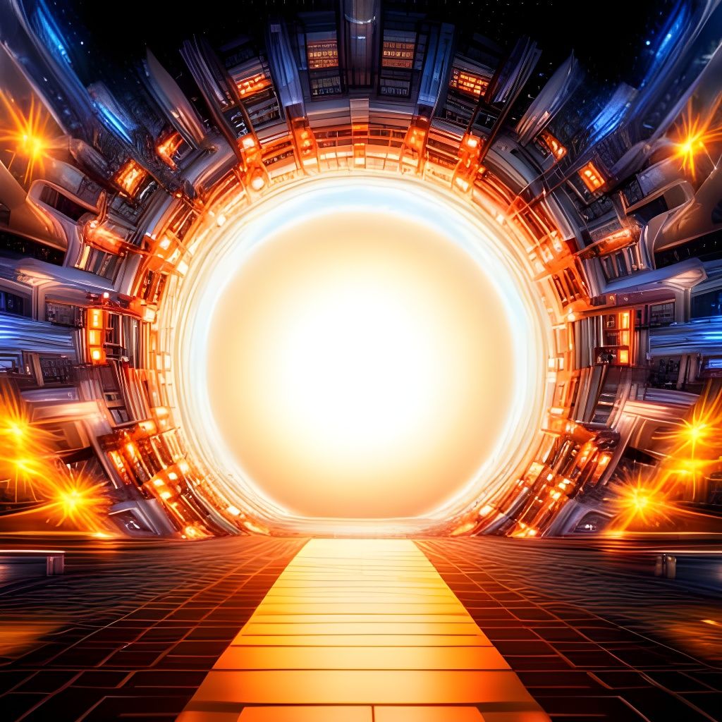 Dimensional Fission Portal in Metaphysical Rendering