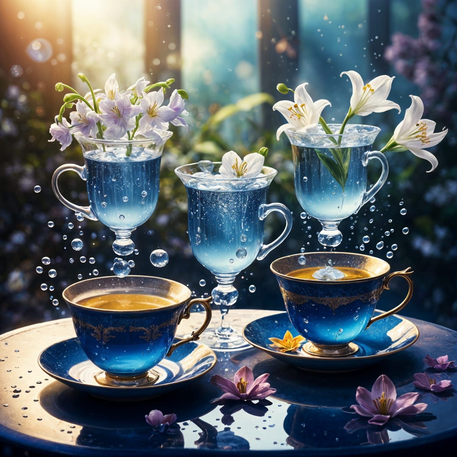 Fantastical Teacups with Lily of the Valley