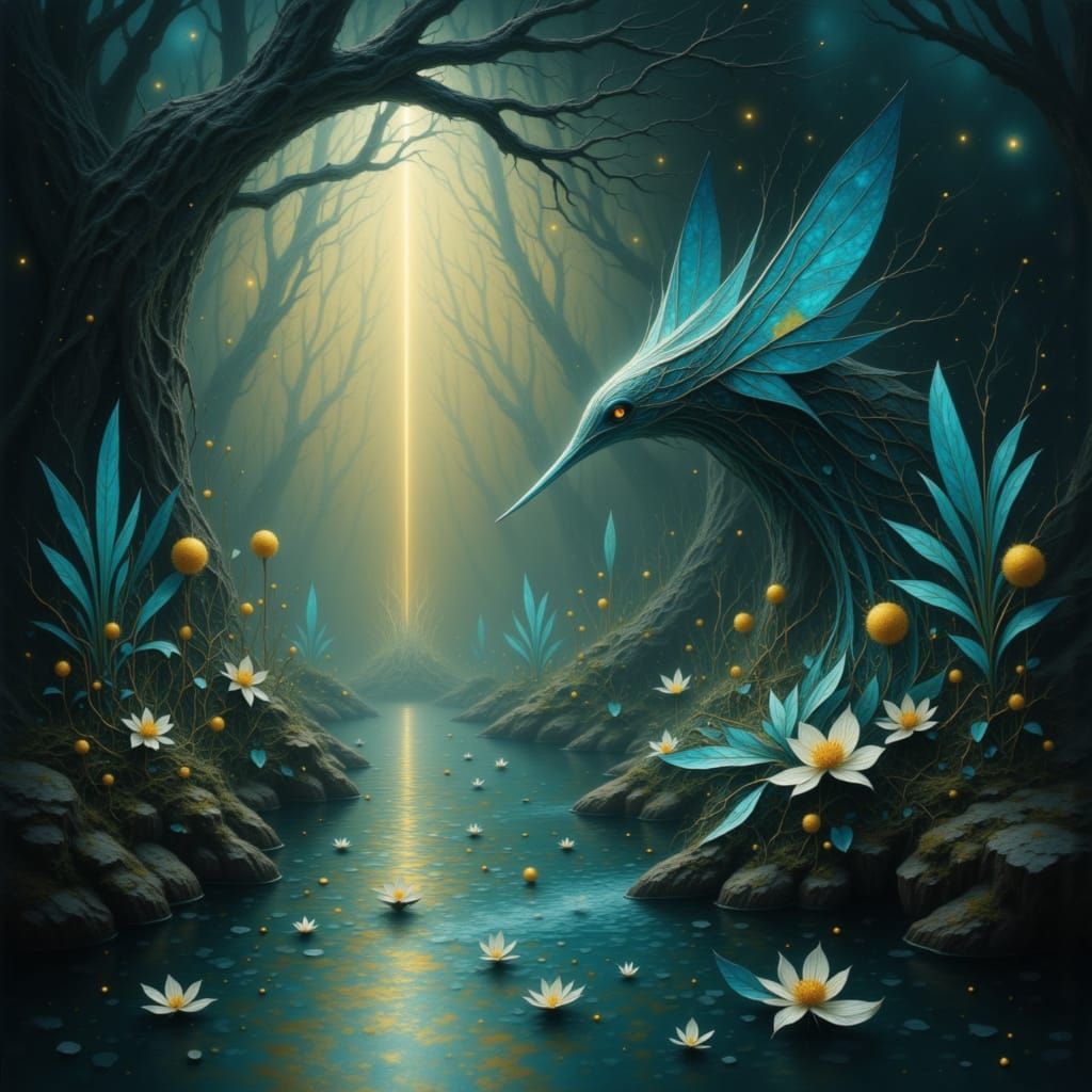 Majestic Swan of Tuonela in Serene Waters