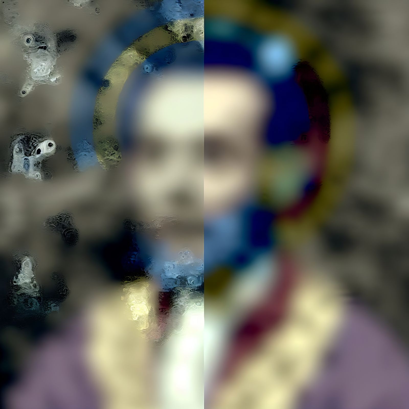 Abstract Portrait in Desaturated Timelapse: Uncertainty