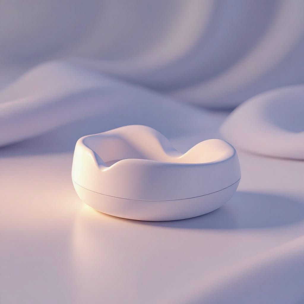 Sleek Anti-Snoring Mouthpiece 3D Product Render