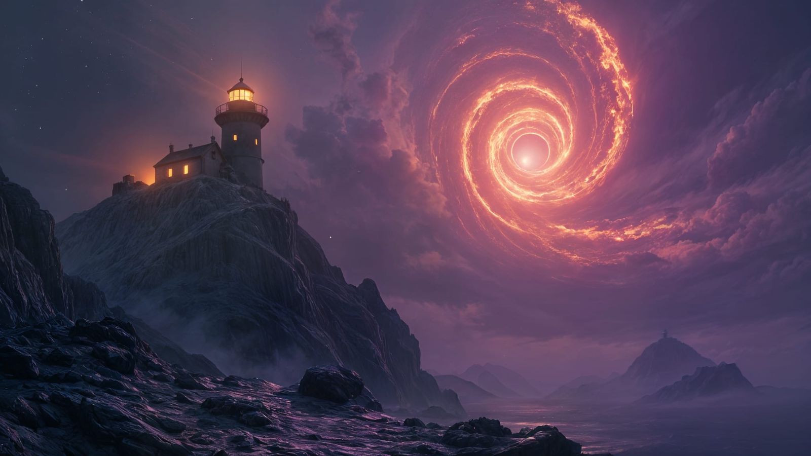 Lighthouse on Lonely Planet: Dark Fantasy Concept Art