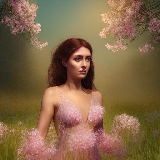 Persephone, Goddess of Spring, in Golden Light