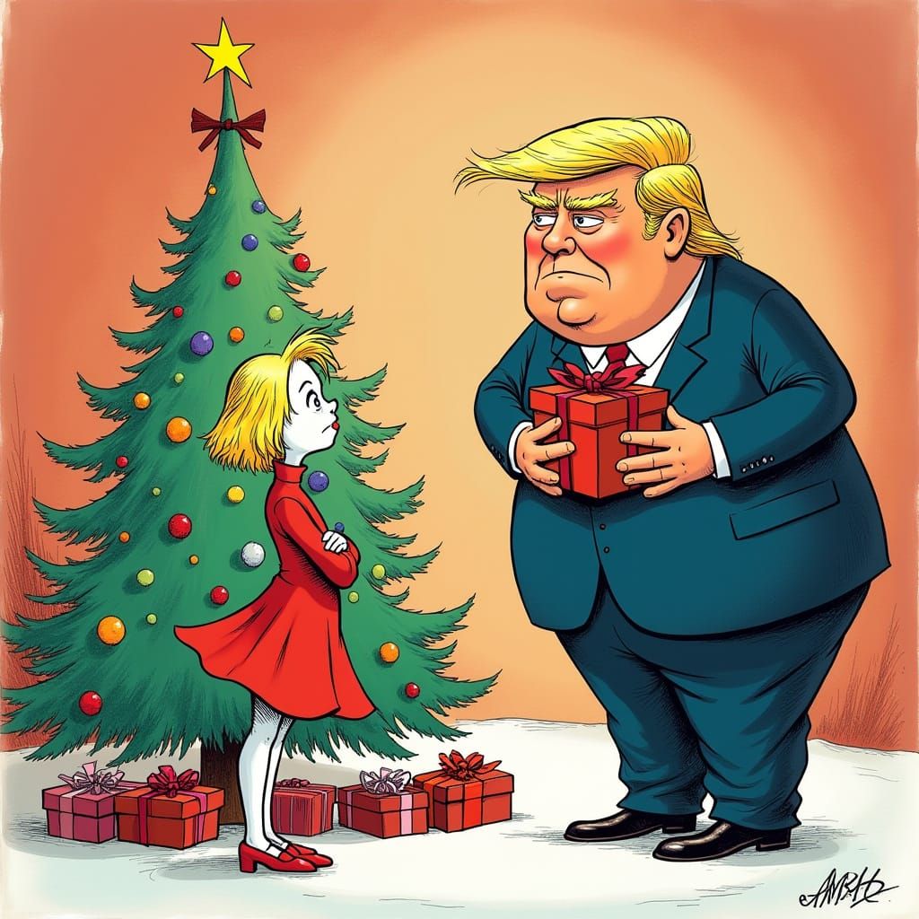 Cindy Lou Confronts a Christmas Thief, Seuss Style