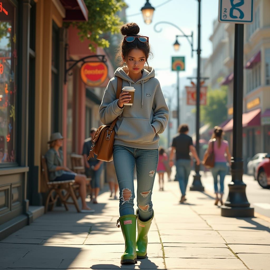 City Chic: Jenna Ortega Embracing Carefree Urban Delight