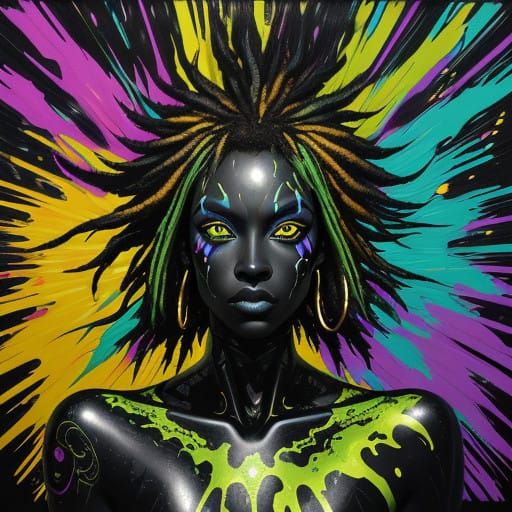 Ethereal Afrofuturist Alien Goddess