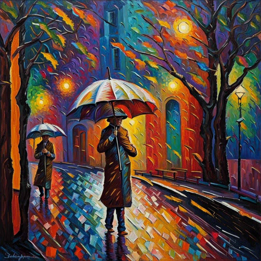 Expressive Oil Painting: Singing in the Rain