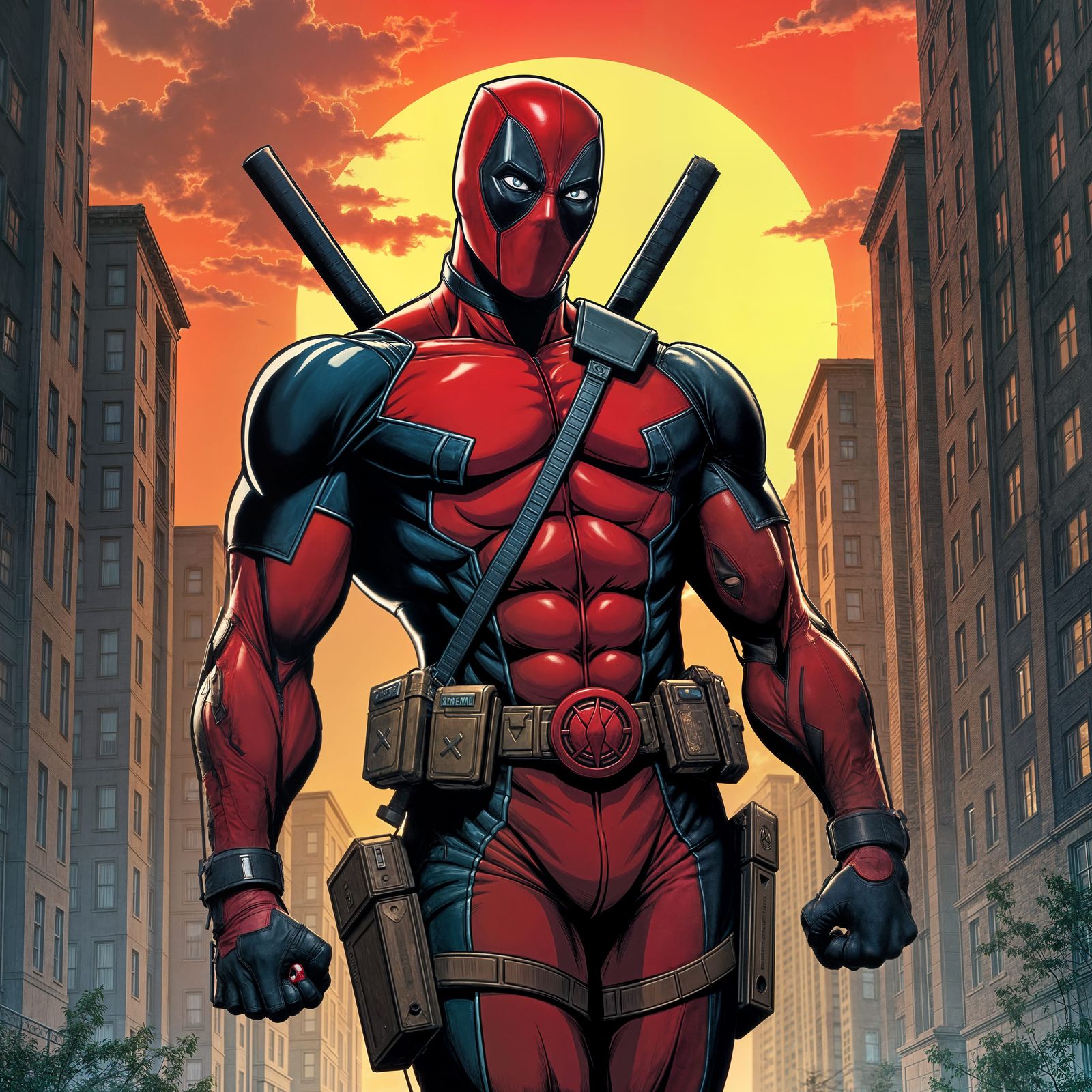 Deadpool Generated by AI Image Software