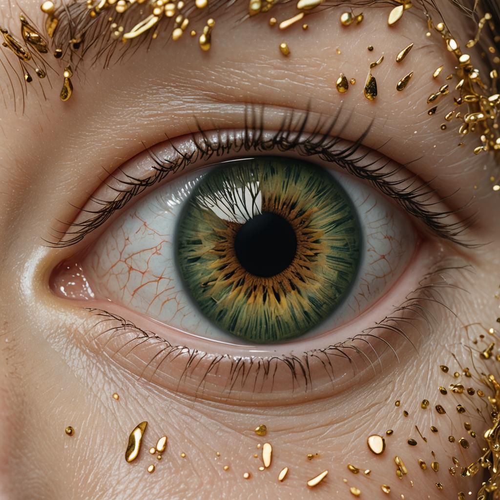 Hazel eyes with gold