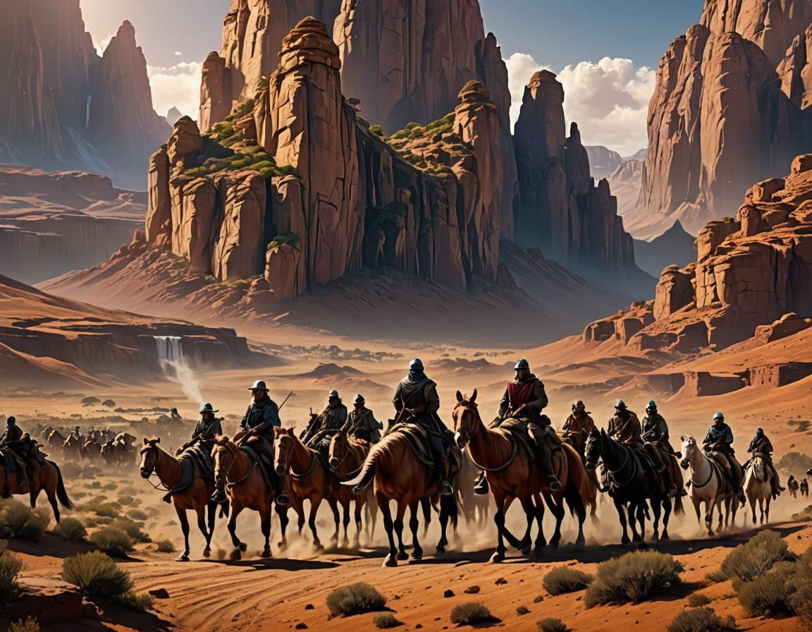 Martian Riders: A Matte Painting Concept Art