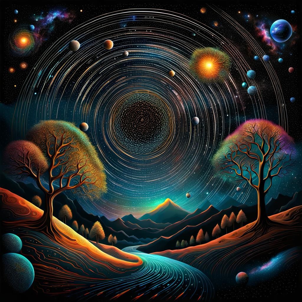 Cosmic Folk Art: Star Paths Over the Milky Way