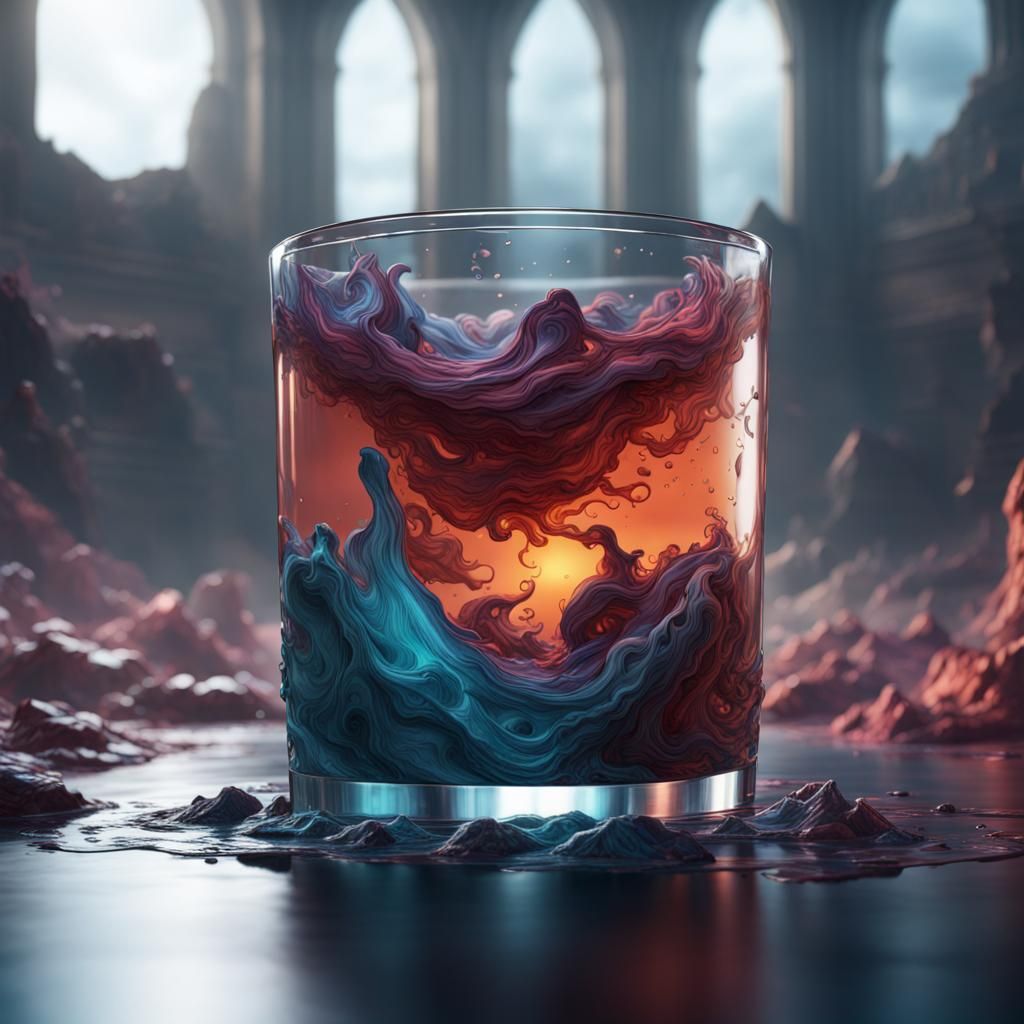 Glass Ink Splitting in Detailed Matte Painting