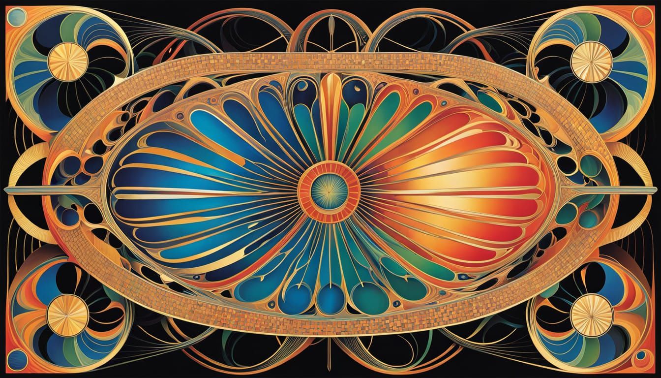 Vibrant Art Nouveau Patterns Unite Mathematical Concepts