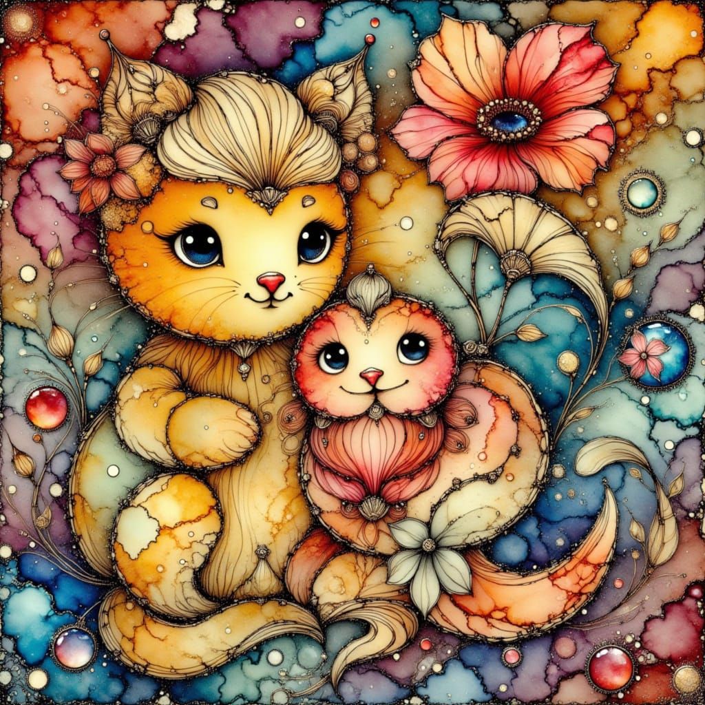 Abstract Embrace of Kindness and Acceptance Art