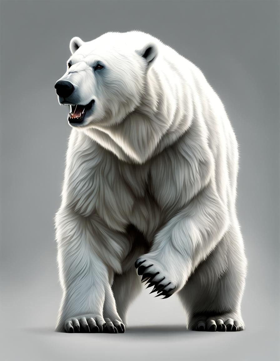 Detailed Polar Bear Battle Sprite Attack