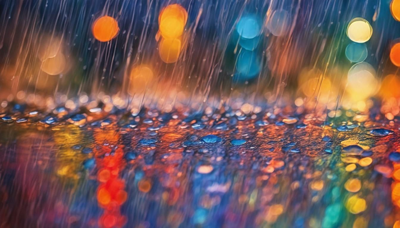 Color-Drenched Rainstorm