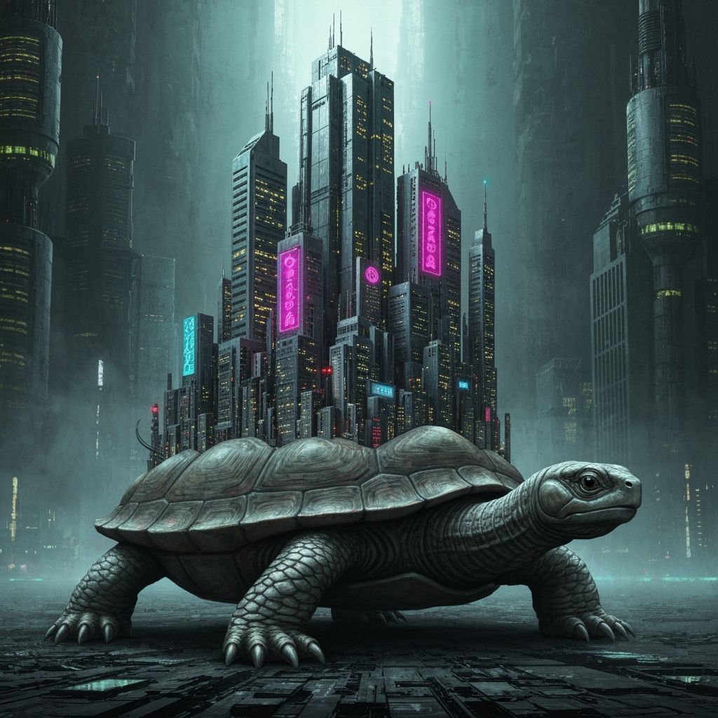 Cyborg City on Giant Turtle's Back