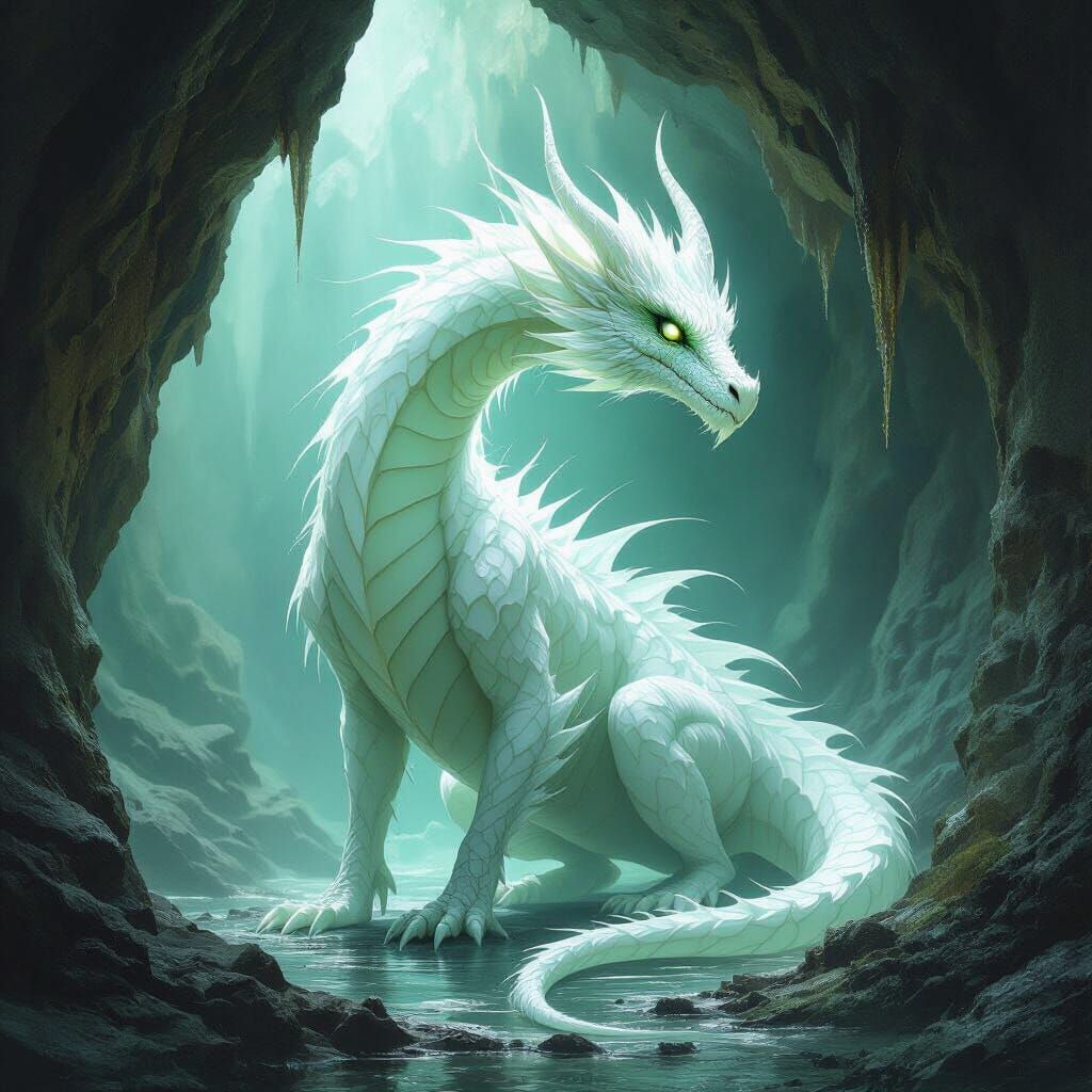 Ghostly Dragon in Baroque Cave