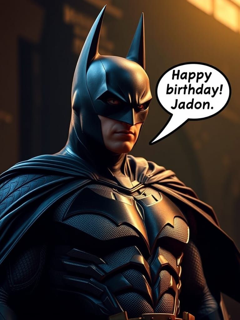 Batman Wishes Jadon Happy Birthday in Cinematic Style