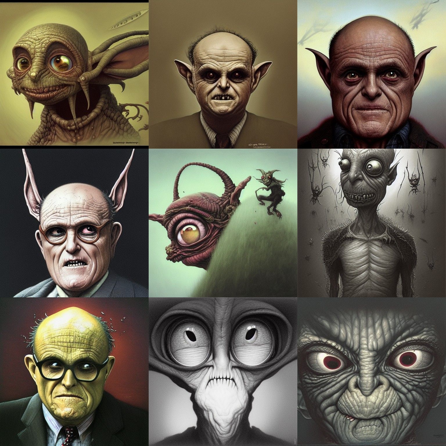 Bug-Eyed Goblin Portrait in Dark Fantasy Style