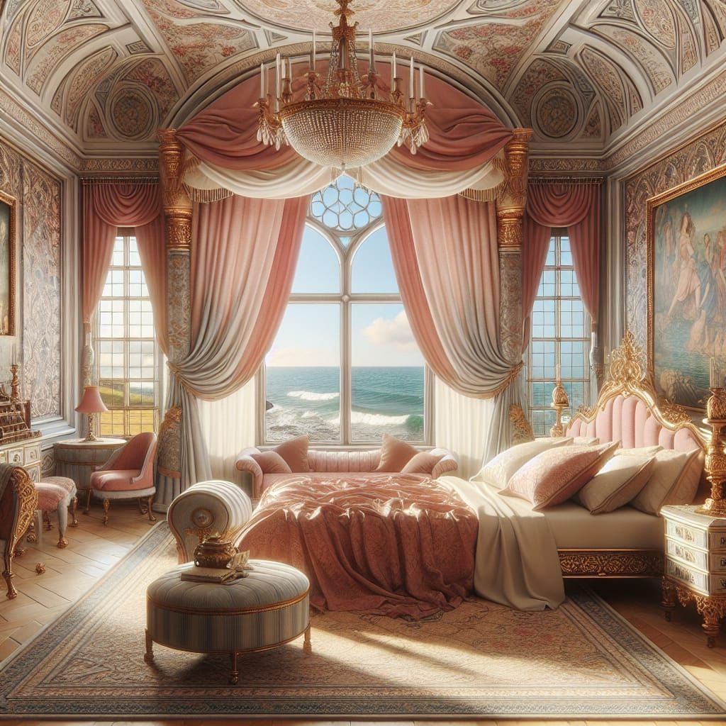 Medieval Princess Chamber in Regal Opulence