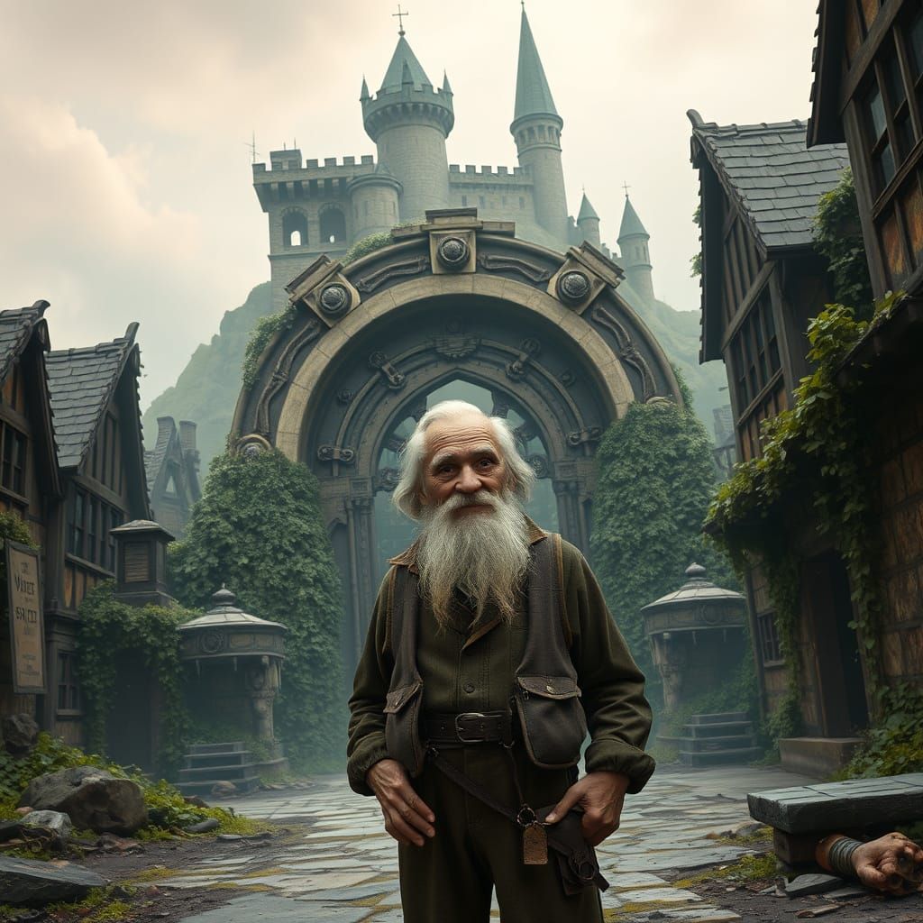 Gateway to Hypnospace: Mystical Ruined Town in Retro-Futuris...