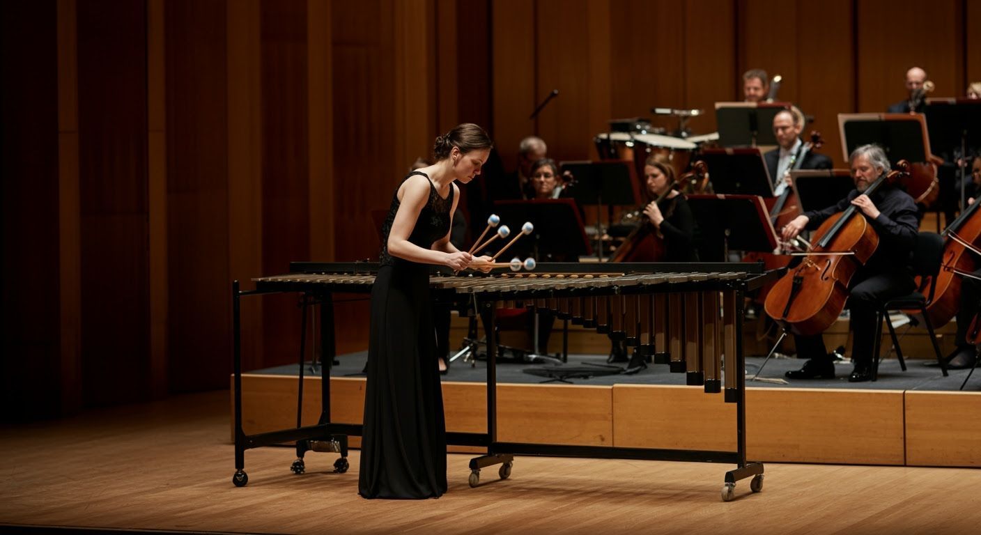 Orchestral Chimes Performance in Elegant Hall