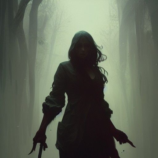 Dark Fantasy Serial Killer in Hyperdetailed Style