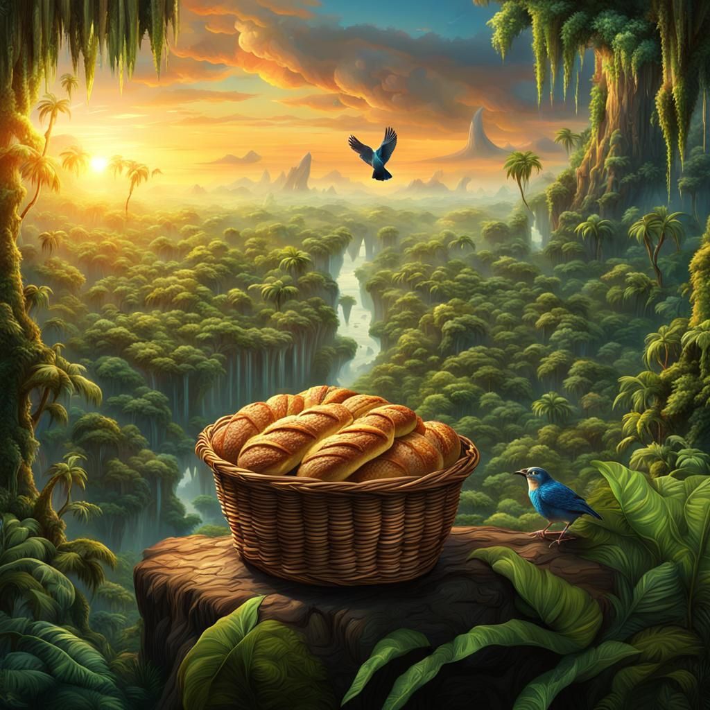 Amazon Jungle Birdlife at Sunrise: Cinematic Digital Paintin...