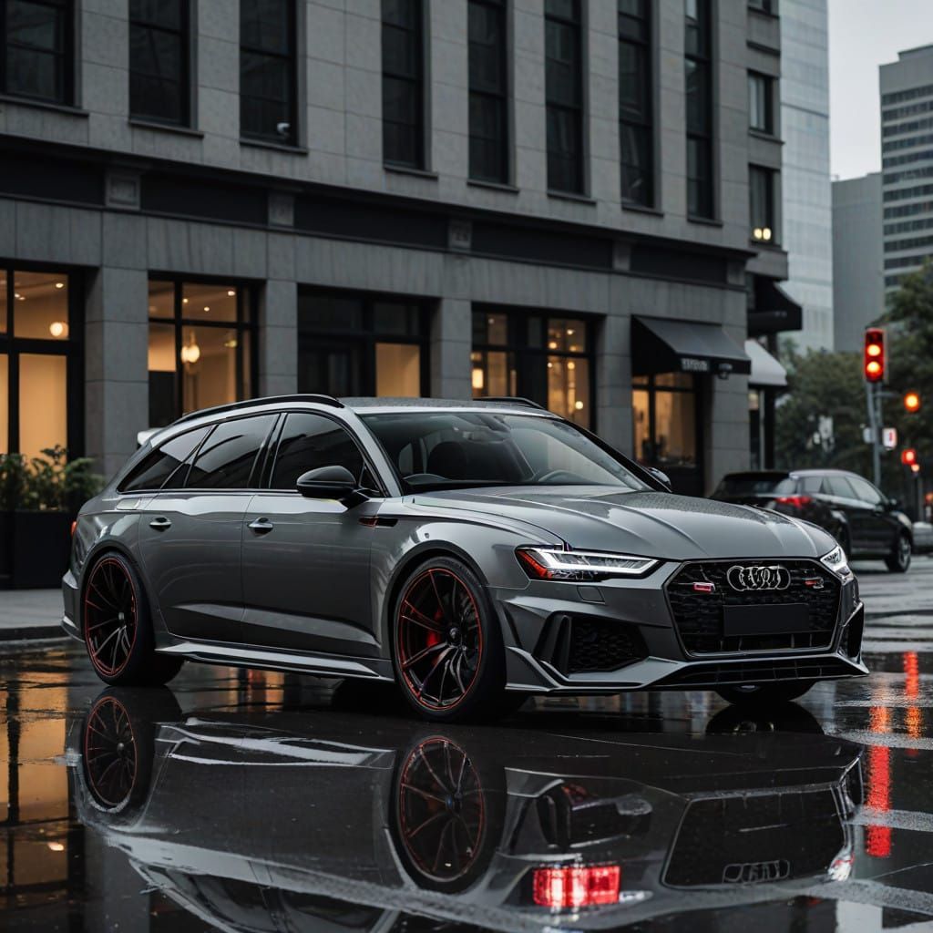 Futuristic Audi RS6 ABT Avant in Metallic Daytona Grey