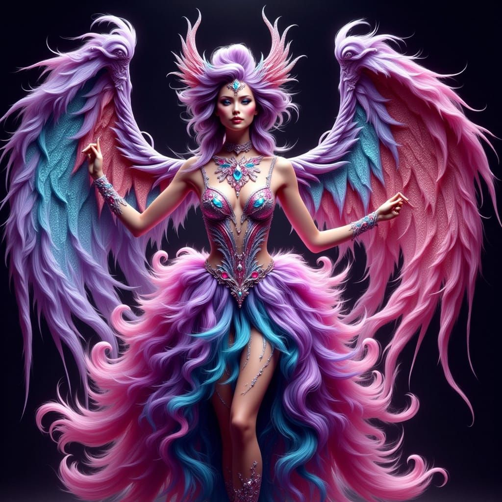 Majestic Russian Dragon Struts in Vibrant Anime-Inspired Gow...