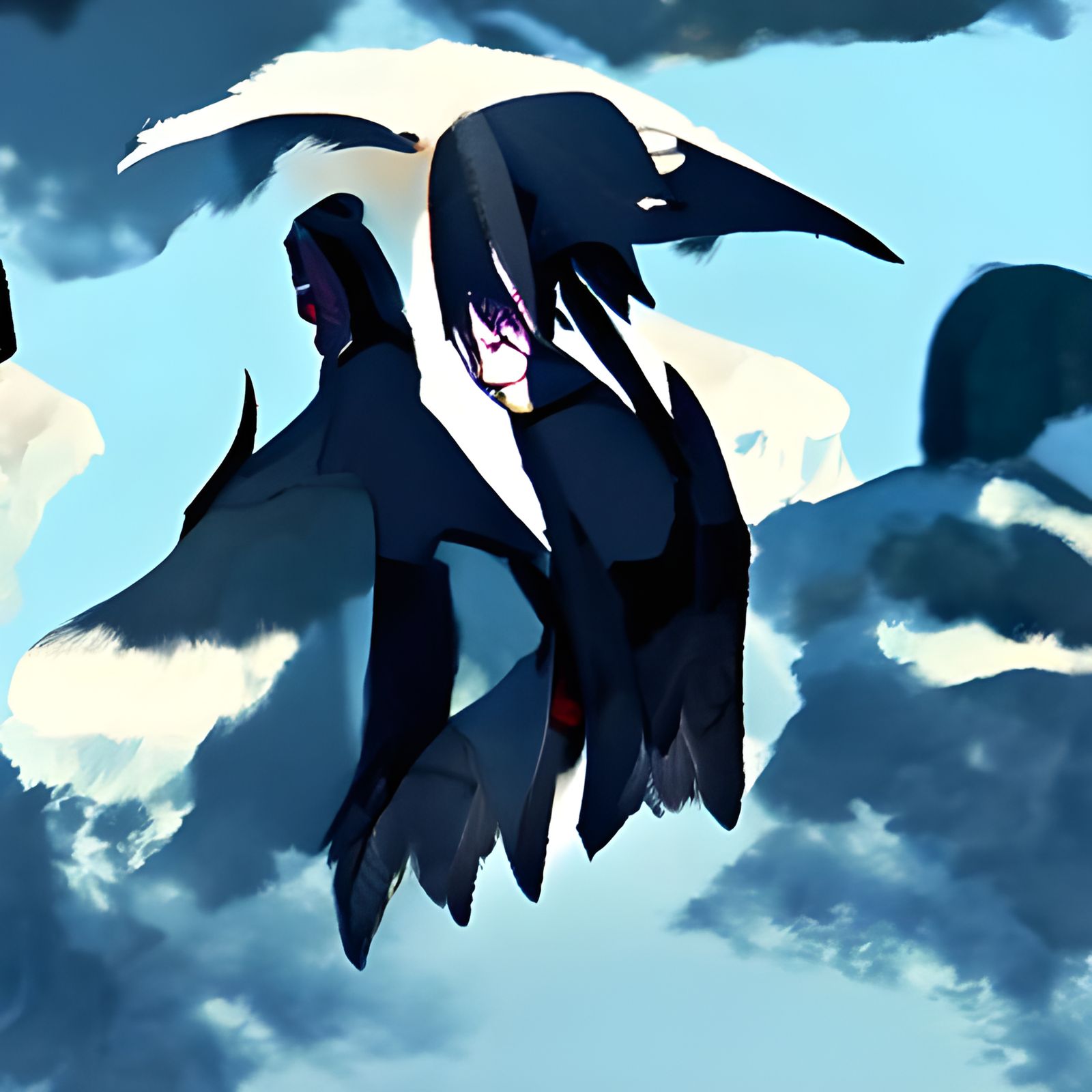 Itachi Raven Shadow Figure with Dragon Scales
