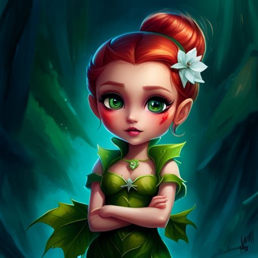 Adorable Chibi Poison Ivy in 8K Resolution