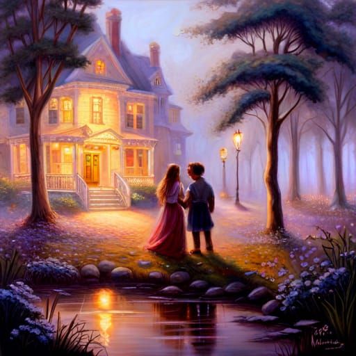 Love Sweet Love: An Ethereal Oil Painting