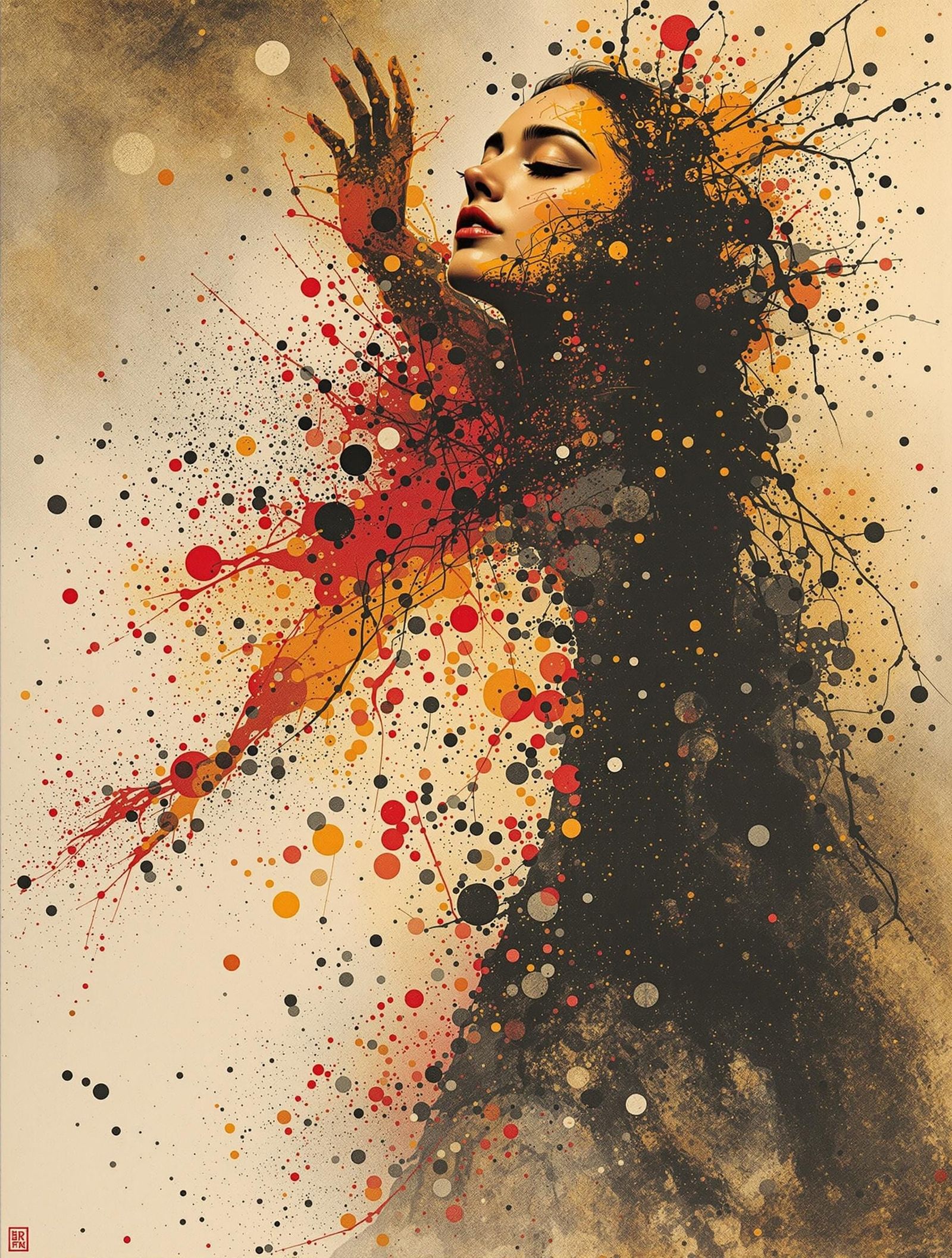 Georgian Conductor Radiates Hope in Surreal Etching