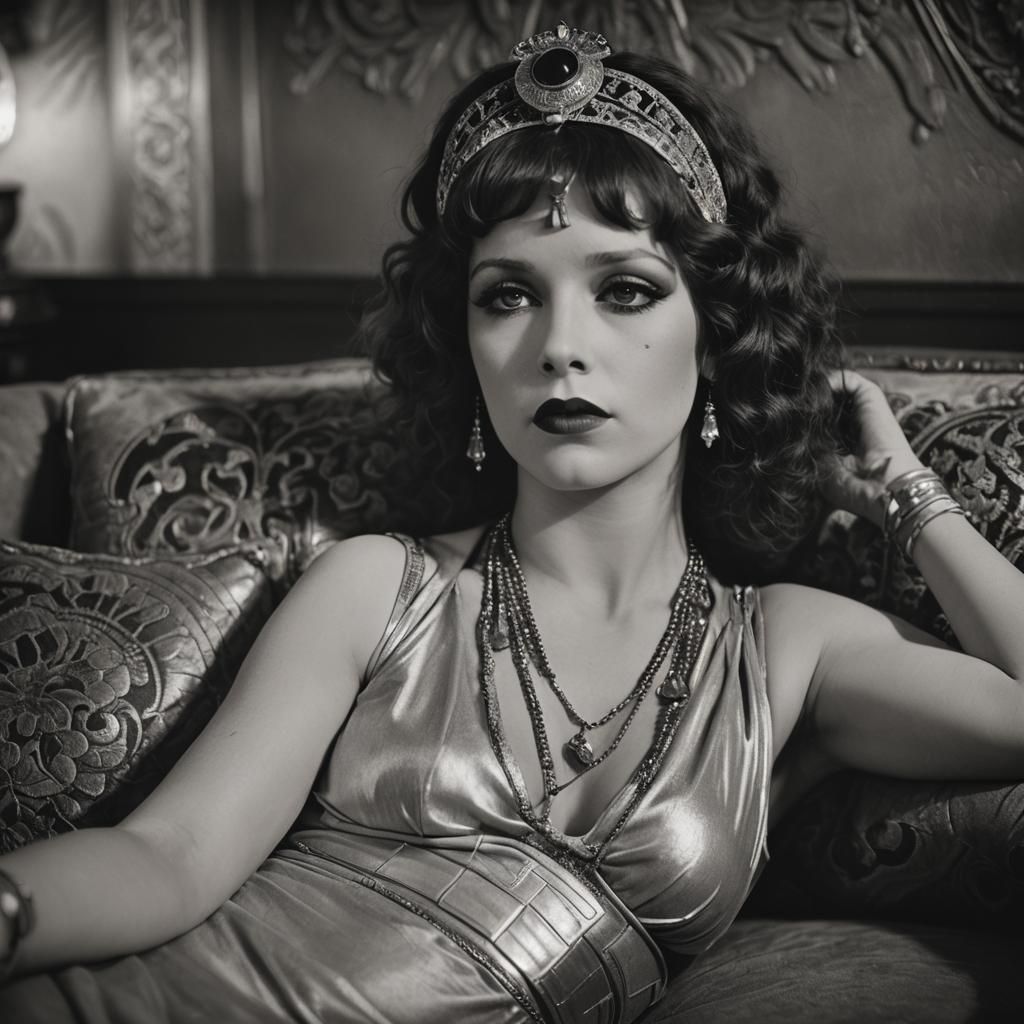Clara Bow as Cleopatra: Silent Movie Still