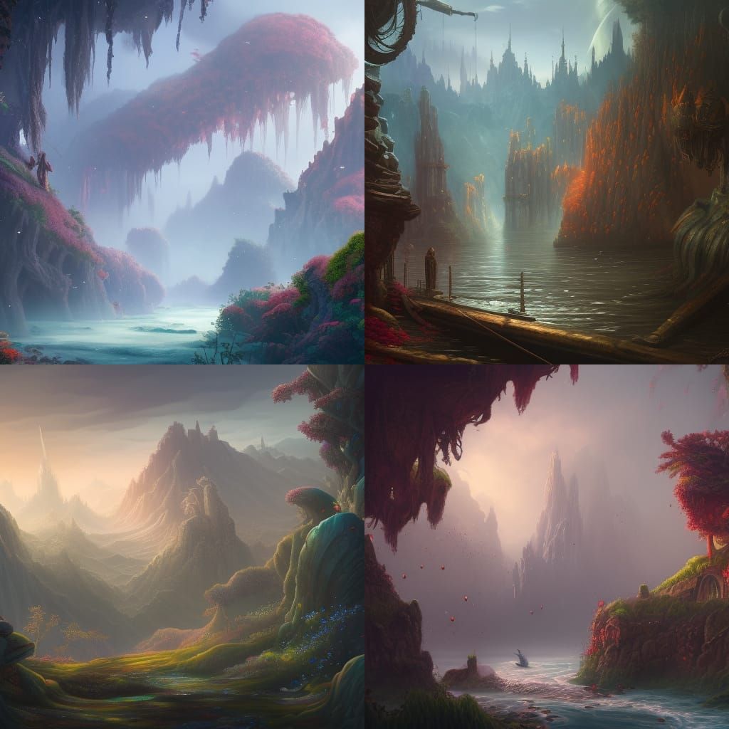 Detailed Matte Painting of Charlotte Evans