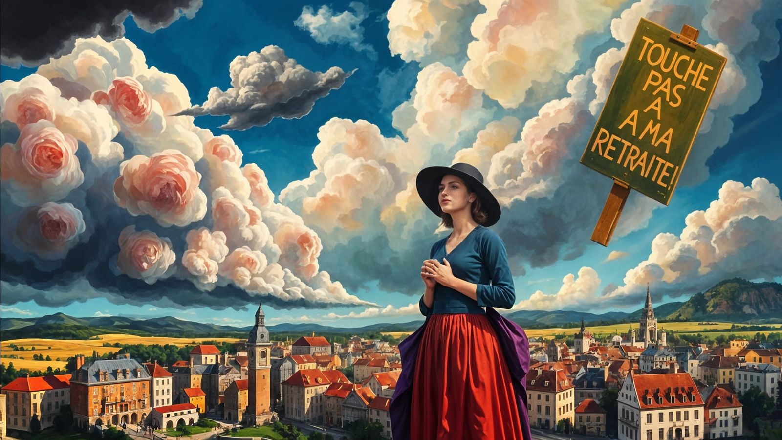 Economic Struggle Illuminated in Gouache Masterpiece