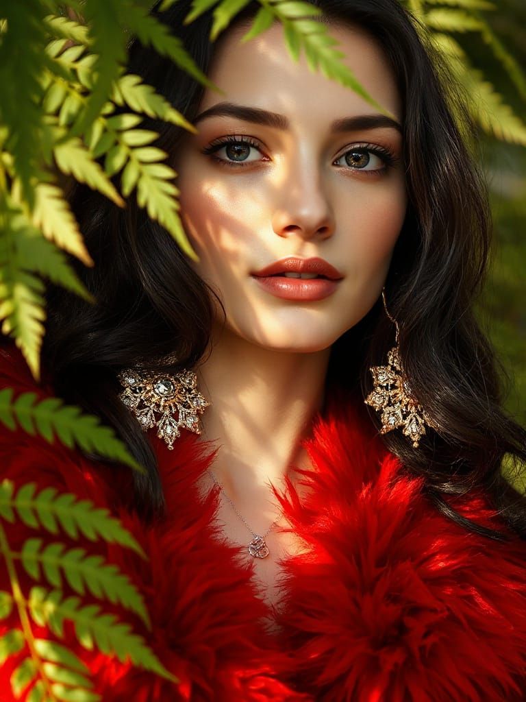 Vogue-Style Russian Woman Portrait in Haute Couture