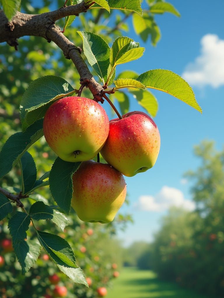 Apples in Morning Dew