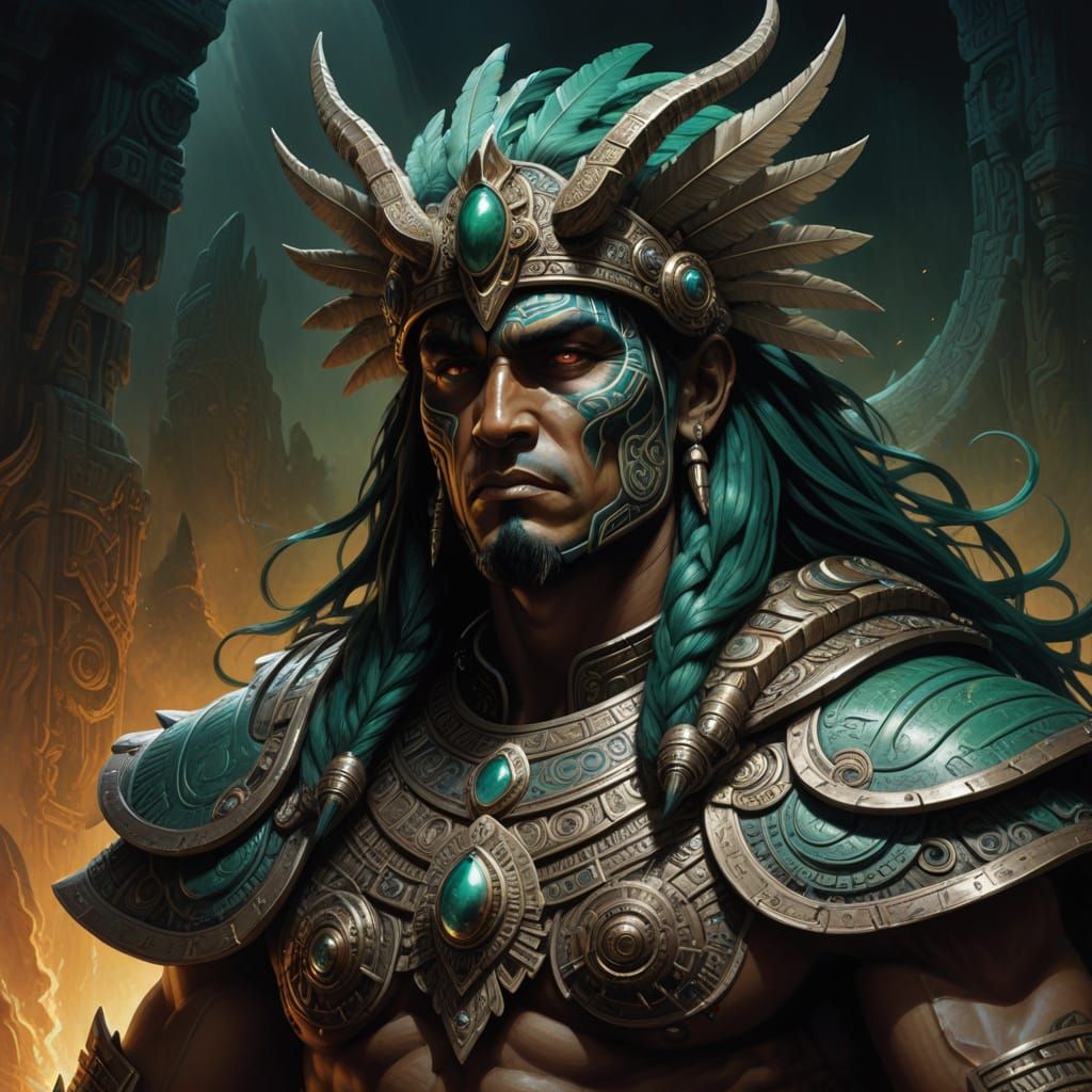 Majestic Quetzalcoatl, Aztec God of Wisdom and Power