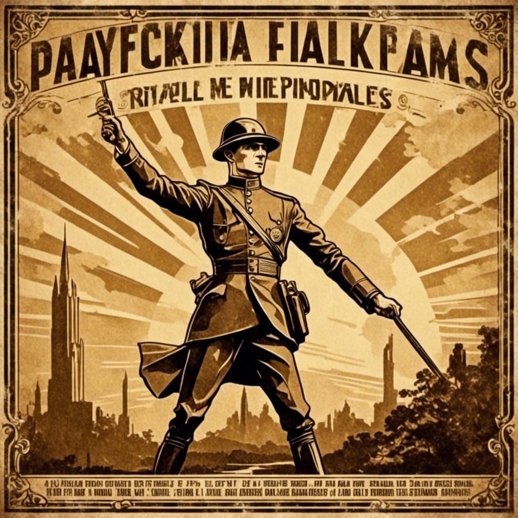 Vintage WWI Recruitment Poster in Retro Style