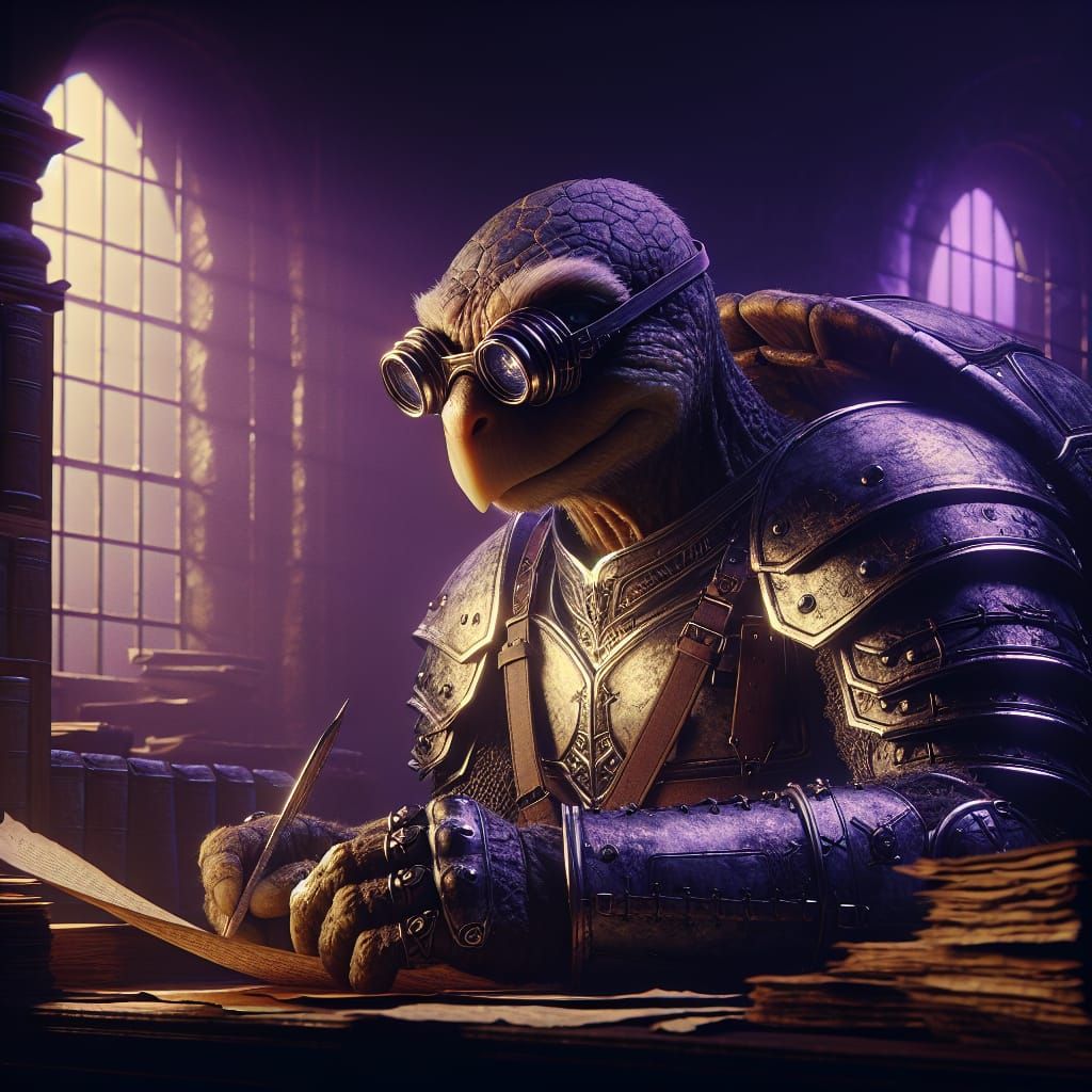 Stone Armored Tortle in Mystical Library