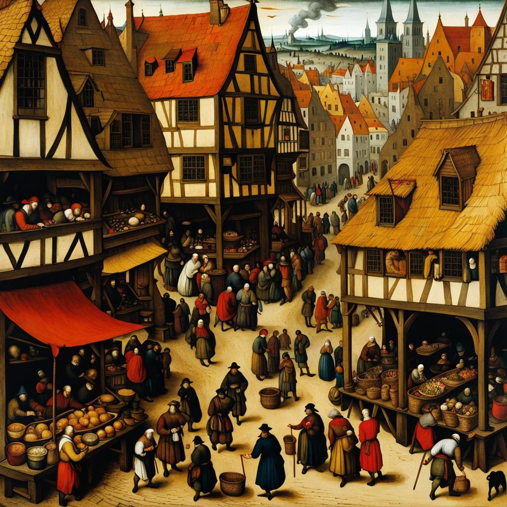 Market Day by Pieter Bruegel the Elder